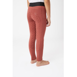 Legging d'équitation silicone Horze Leighton Ado fond intégral avec doublure chaude Rouge roan