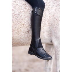 Mini-chaps Horze Portland enfant à lanière Noir Mini-chaps Horze Portland enfant à lanière Noir