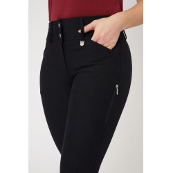 Pantalon d'équitation fond intégral Grip Horze Grand Prix Pro femme Marine foncé Bleu