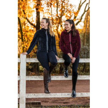 Gestreepte fleece paardrijjas Horze Della dames Gestreepte fleece paardrijjas Horze Della dames