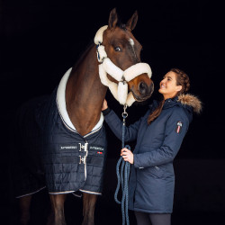 Licol Alaska avec fausse fourrure B Vertigo Bleu marine foncé