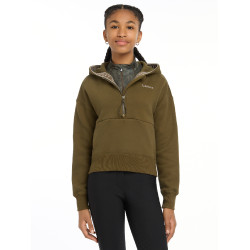 Sweat à capuche LeMieux demi-zippé Esme Young Rider Hettie Alpine Marron