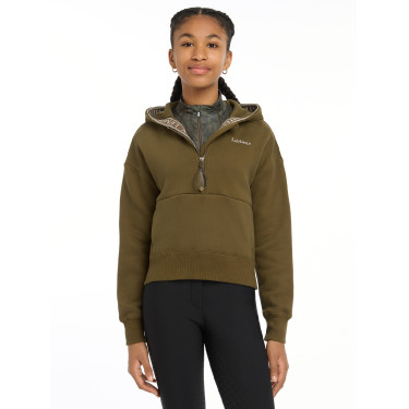 Sweat à capuche LeMieux demi-zippé Esme Young Rider Hettie Alpine Marron