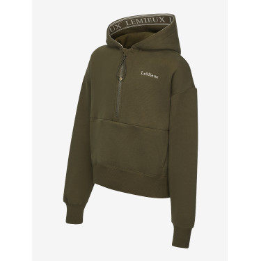 Sweat à capuche LeMieux demi-zippé Esme Young Rider Hettie Alpine Marron
