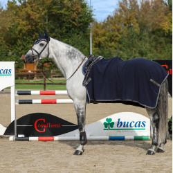 Couverture polaire Bucas Show-Line 400g Marine / gris Bleu Couverture polaire Bucas Show-Line 400g Marine / gris Bleu