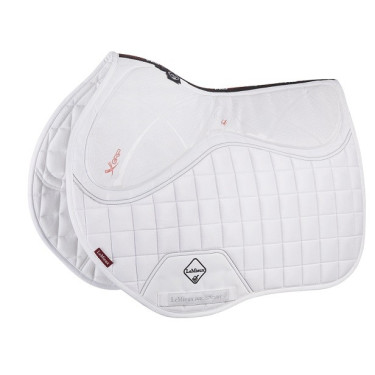 LeMieux X-Grip Silicone EuroJump Vierkant Zadeldek Wit