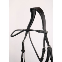 Frontal Montar cuir rond curvé Noir
