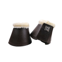 Cloches Montar en cuir PU lisse Marron