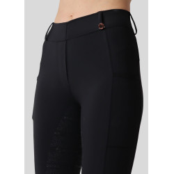 Montar Michelle legging met logo en full grip voor dames Zwart / roségoud