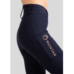 Montar Michelle legging met logo en full grip voor dames