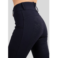 Montar Michelle legging met logo en full grip voor dames Wit / roségoud Montar Michelle legging met logo en full grip voor dames Wit / roségoud