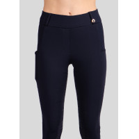 Montar Michelle legging met logo en full grip voor dames Wit / roségoud Montar Michelle legging met logo en full grip voor dames Wit / roségoud