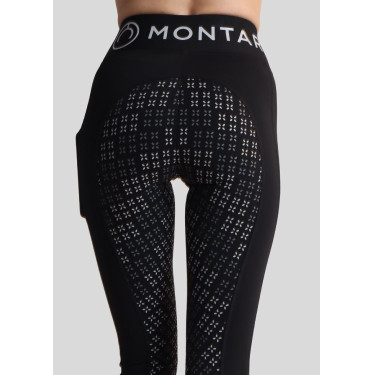 Montar Selena-logo full grip dameslegging Zwart Montar Selena-logo full grip dameslegging Zwart