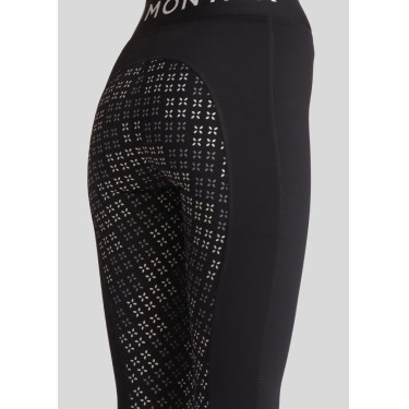 Montar Selena-logo full grip dameslegging Zwart Montar Selena-logo full grip dameslegging Zwart