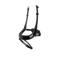 Neusriem Montar Bretagne Deluxe Gelakt gelooid leer Zwart