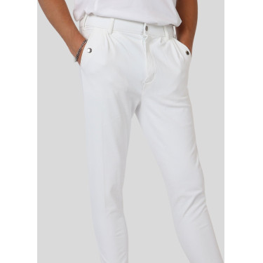Pantalon Montar Gary homme grip genoux Blanc