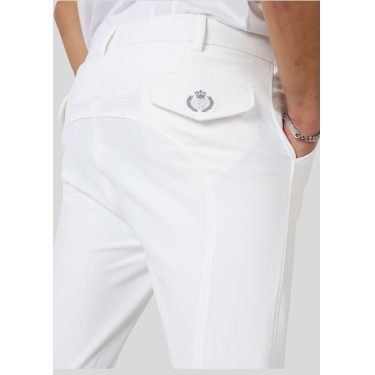 Pantalon Montar Gary homme grip genoux Blanc
