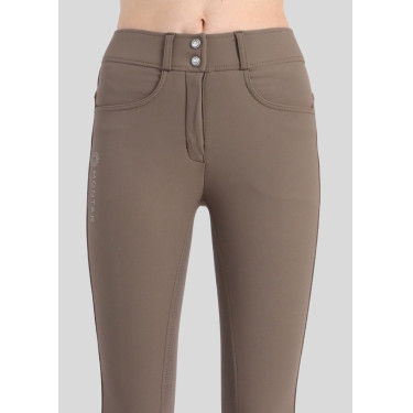 Pantalon Montar Megan taille haute femme full grip Vol 2 Mud Marron