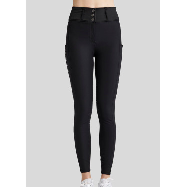 Montar MoAmélia Softshell damesbroek met full grip Zwart Montar MoAmélia Softshell damesbroek met full grip Zwart