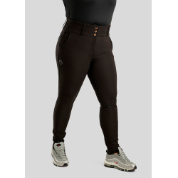 Hoge taille rijbroek Montar Briella crystal Rose gold Curve full grip dames Zwart Hoge taille rijbroek Montar Briella crystal Rose gold Curve full grip dames Zwart