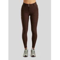 Hoge taille rijbroek Montar Briella crystal Rose gold Curve full grip dames Wit Hoge taille rijbroek Montar Briella crystal Rose gold Curve full grip dames Wit
