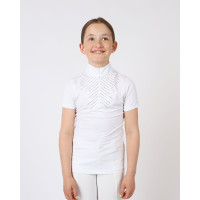 Polo de concours Montar Bling Junior Blanc