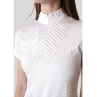 Polo de concours Montar Bling manches courtes femme Blanc Polo de concours Montar Bling manches courtes femme Blanc