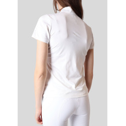 Polo de concours Montar Bling manches courtes femme Blanc Polo de concours Montar Bling manches courtes femme Blanc