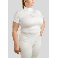 Wedstrijdpolo Montar crystal clear dames Wit