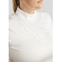 Polo de concours Montar crystal clair femme Blanc Polo de concours Montar crystal clair femme Blanc