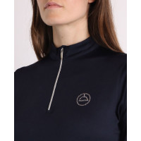 Wedstrijdpolo Montar Everly crystal logo lange mouwen dames Marine Marineblauw Wedstrijdpolo Montar Everly crystal logo lange mouwen dames Marine Marineblauw