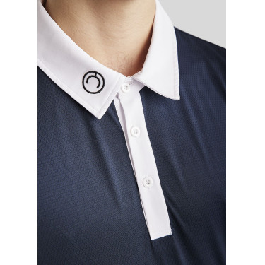Wedstrijdpolo Montar MoWill lange mouwen dames Donker marineblauw