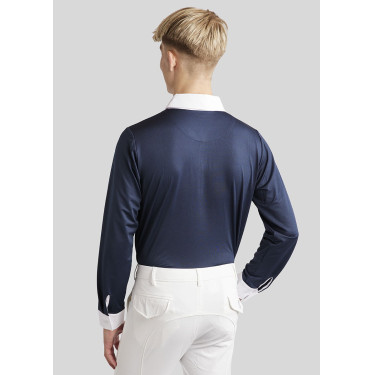 Polo de concours Montar MoWill manches longues femme Marine foncé Bleu