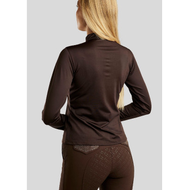 Polo Montar Briella manches longues crystal Rose gold Curve femme Marron