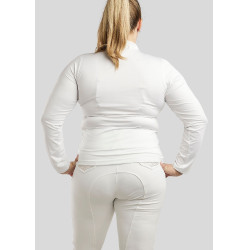 Polo Montar Briella manches longues crystal Rose gold Curve femme Blanc