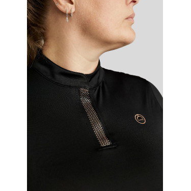 Polo Montar Briella lange mouwen kristal Roségoud Curve dames Zwart