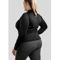 Polo Montar Briella manches longues crystal Rose gold Curve femme Noir