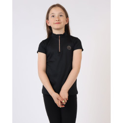 Polo Montar Everly enfant manches courtes rose gold Noir