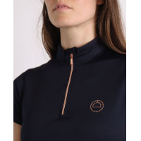 Polo Montar Everly Mon Tech femme manches courtes rose gold Blanc