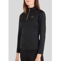 Polo Montar Everly Mon Tech dames lange mouwen roségoud Zwart