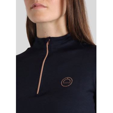 Polo Montar Everly Mon Tech femme manches longues rose gold Marine Bleu marine Polo Montar Everly Mon Tech femme manches longues rose gold Marine Bleu marine