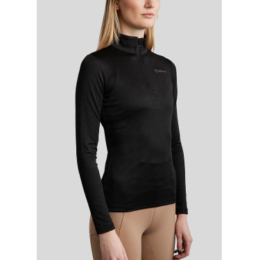 Polo Montar MoCilia Jacquard raffiné manches longues femme