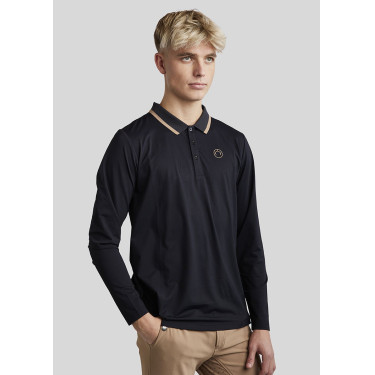 Polo Montar MoDrake heren contrasterende kraag lange mouwen Polo Montar MoDrake heren contrasterende kraag lange mouwen