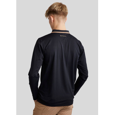Polo Montar MoDrake heren contrasterende kraag lange mouwen Polo Montar MoDrake heren contrasterende kraag lange mouwen