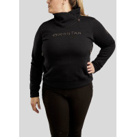 Trui Montar Naja met rits bij de hals crystal rose gold Curve dames Zwart