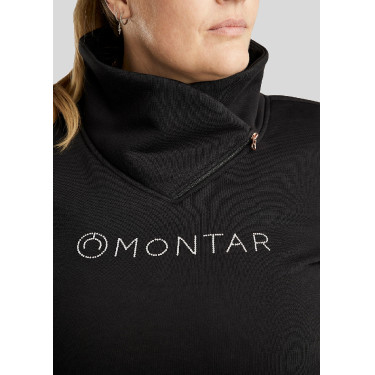 Trui Montar Naja met rits bij de hals crystal rose gold Curve dames Trui Montar Naja met rits bij de hals crystal rose gold Curve dames