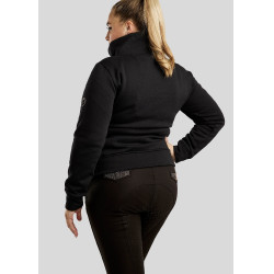 Trui Montar Naja met rits bij de hals crystal rose gold Curve dames Zwart