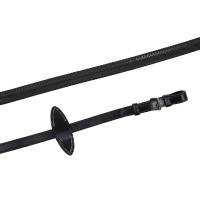 Rênes Montar caoutchouc sans boucle cuir tanné Noir Rênes Montar caoutchouc sans boucle cuir tanné Noir