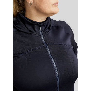 Ritsvest Montar met capuchon Liza dames Curve Marine Marineblauw