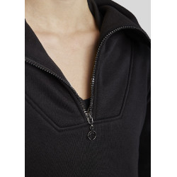Sweatshirt Montar MoElla quart zip femme Noir